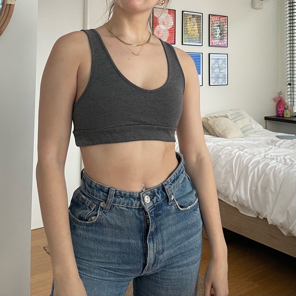 grey bralette top
